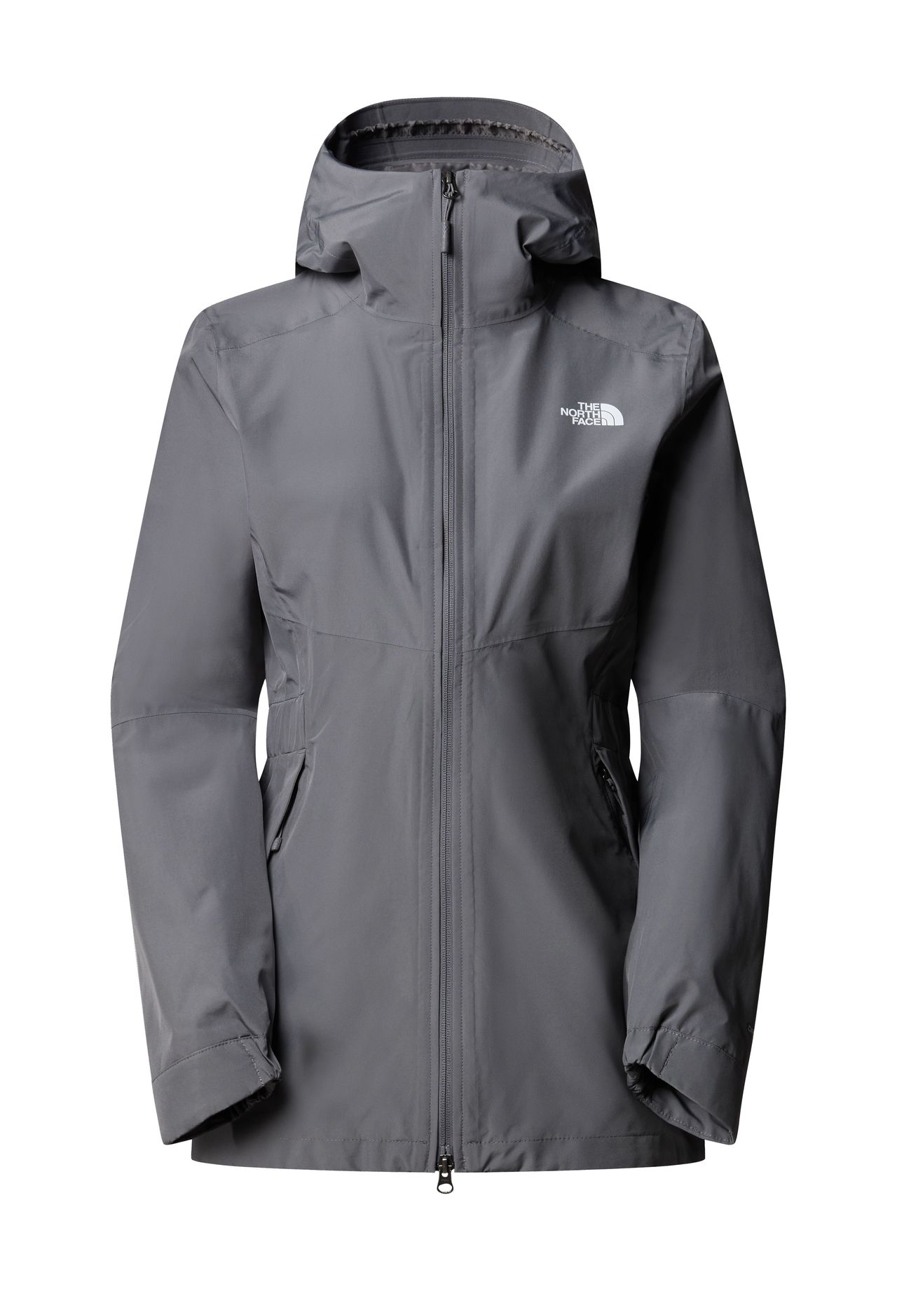 

Парка Hikesteller, капюшон, воротник-стойка, женская THE NORTH FACE, цвет Smoked Pearl