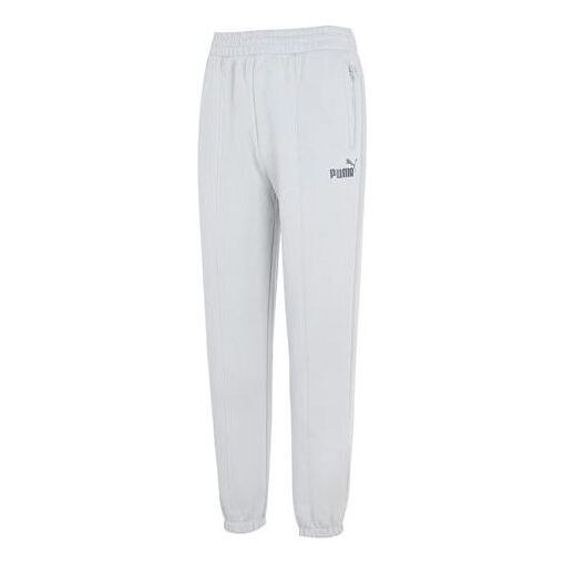 

Брюки relaxed regular sweatpants 'grey' Puma, серый