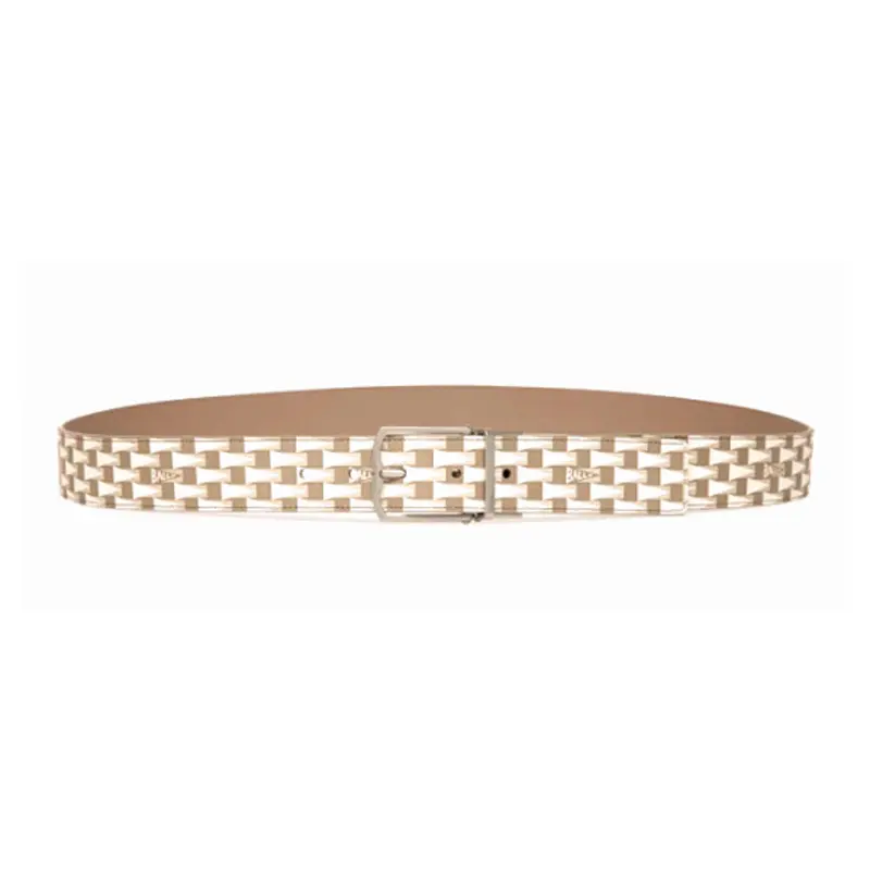 

BALLY Кожаный ремень мужской бежевый шириной 3,5 см, Beige