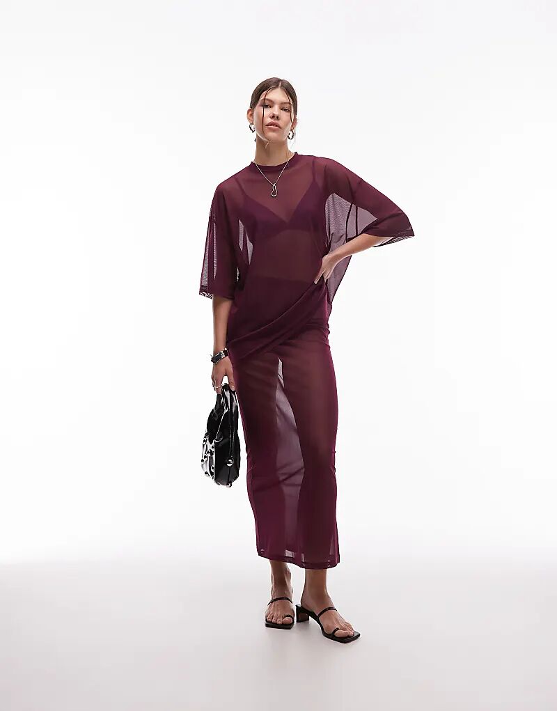 

Юбка макси из прозрачной сетки ASOS DESIGN, цвет рис.