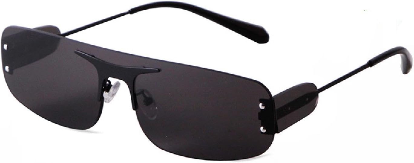 

Модные безободковые прозрачные солнцезащитные очки для женщин и мужчин с защитой от УФ-излучения UV400, с плоской верхней частью и встроенными солнцезащитными очками WNCKSQ, C2