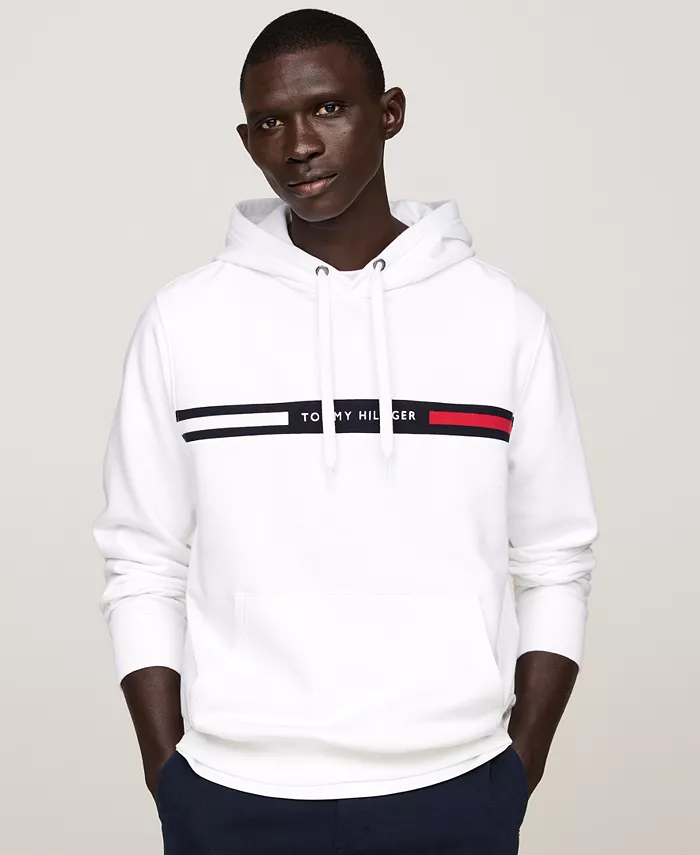 

Мужская худи с логотипом на груди Tommy Hilfiger, белый