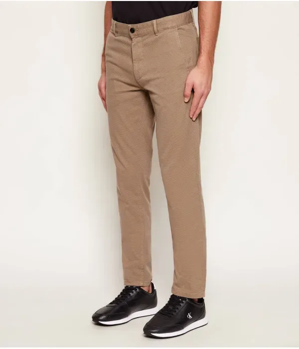 Брюки чинос slim fit Boss Orange, бежевый — фото 3