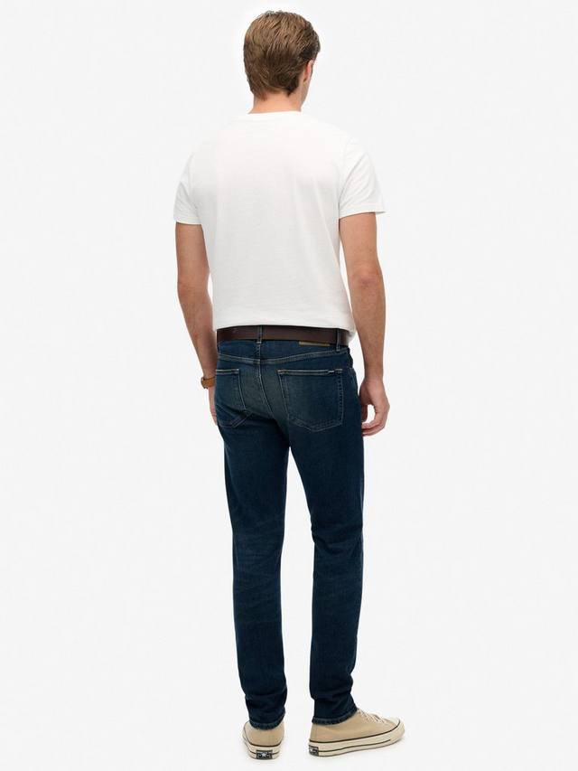 Органические хлопковые винтажные джинсы Slim Fit Superdry, Frontier Repair Blue — фото 2