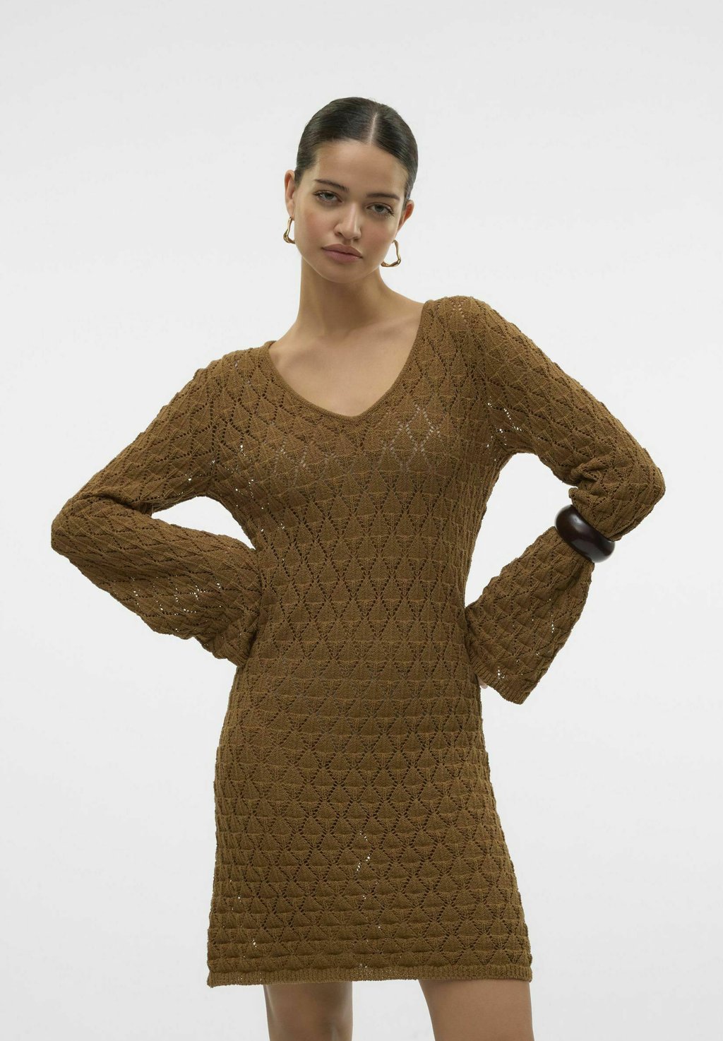 

Платье-джемпер RANI KURZES - Shift dress Vero Moda, коричневый