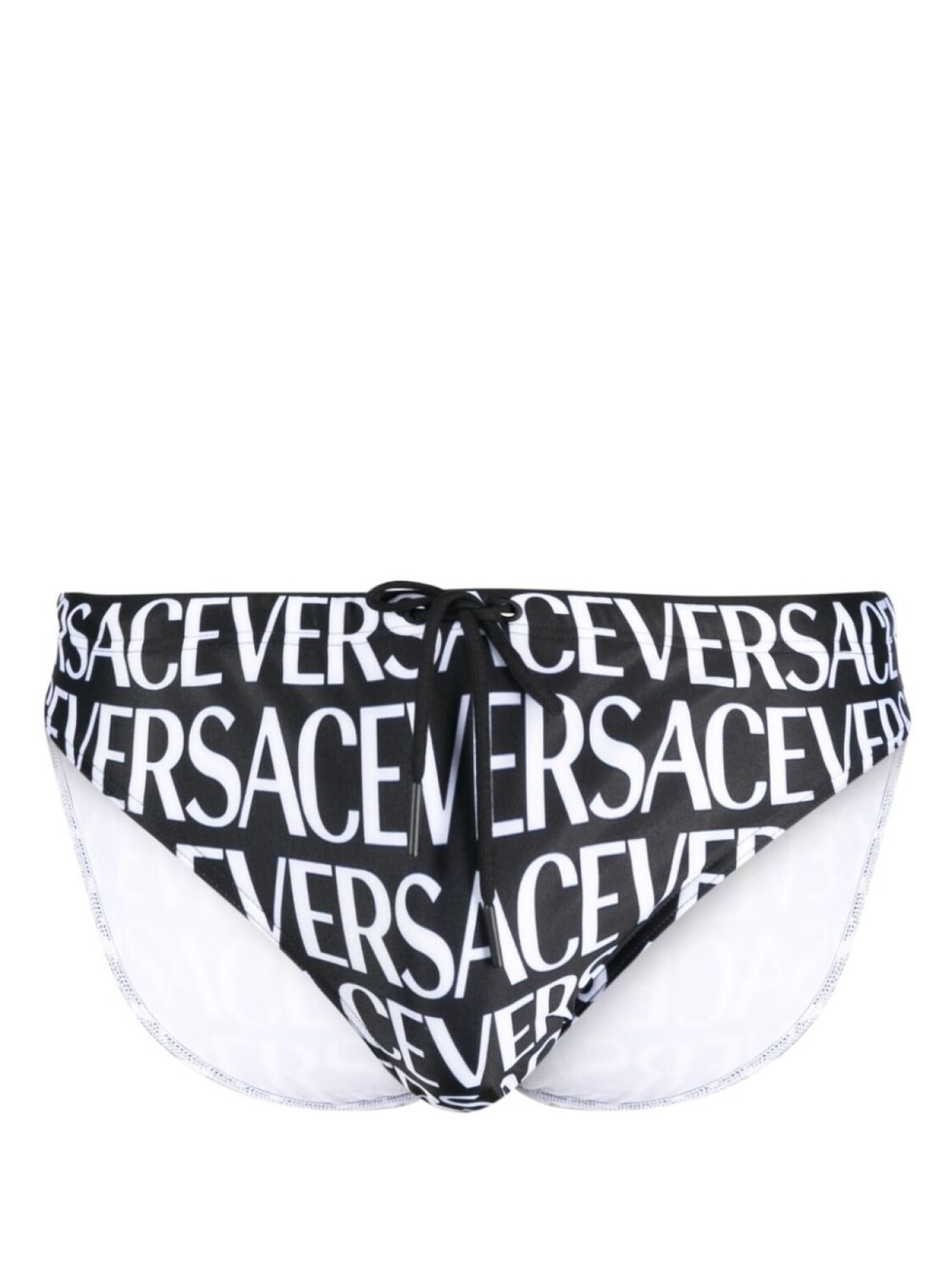 

Versace плавки с кулиской и логотипом, черный