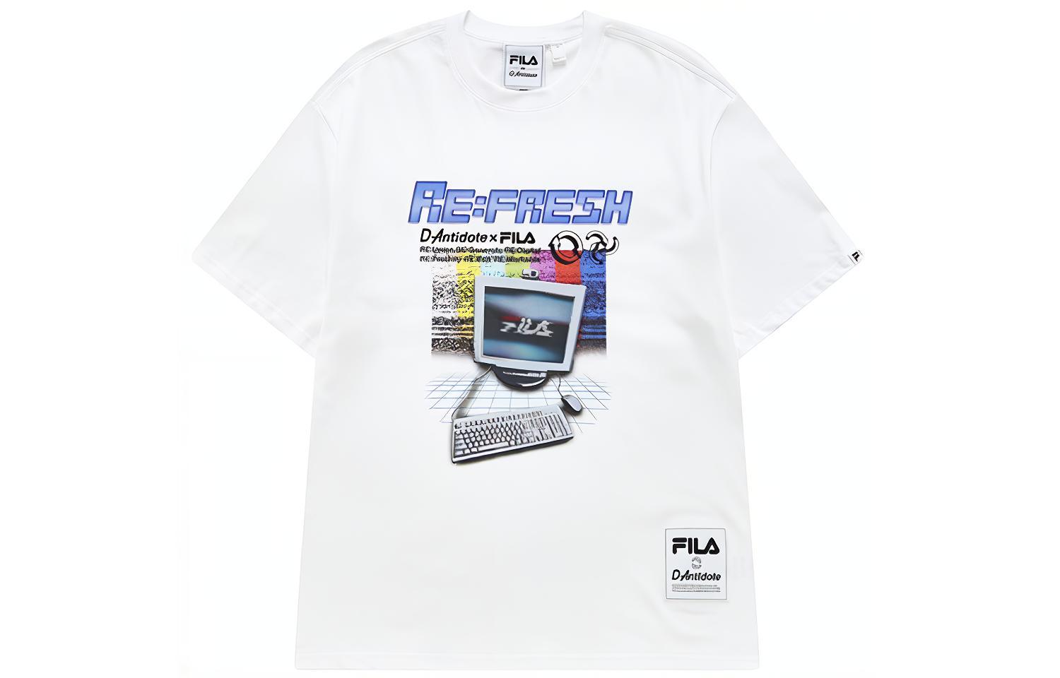 

Fila Fusion Футболка FILAx D ANTIDOTE, унисекс, стандартная, белая, Белый, Fila Fusion Футболка FILAx D ANTIDOTE, унисекс, стандартная, белая