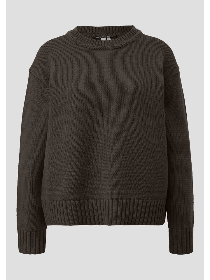 

Вязаный свитер цвета 8947_темно-коричневый QS
