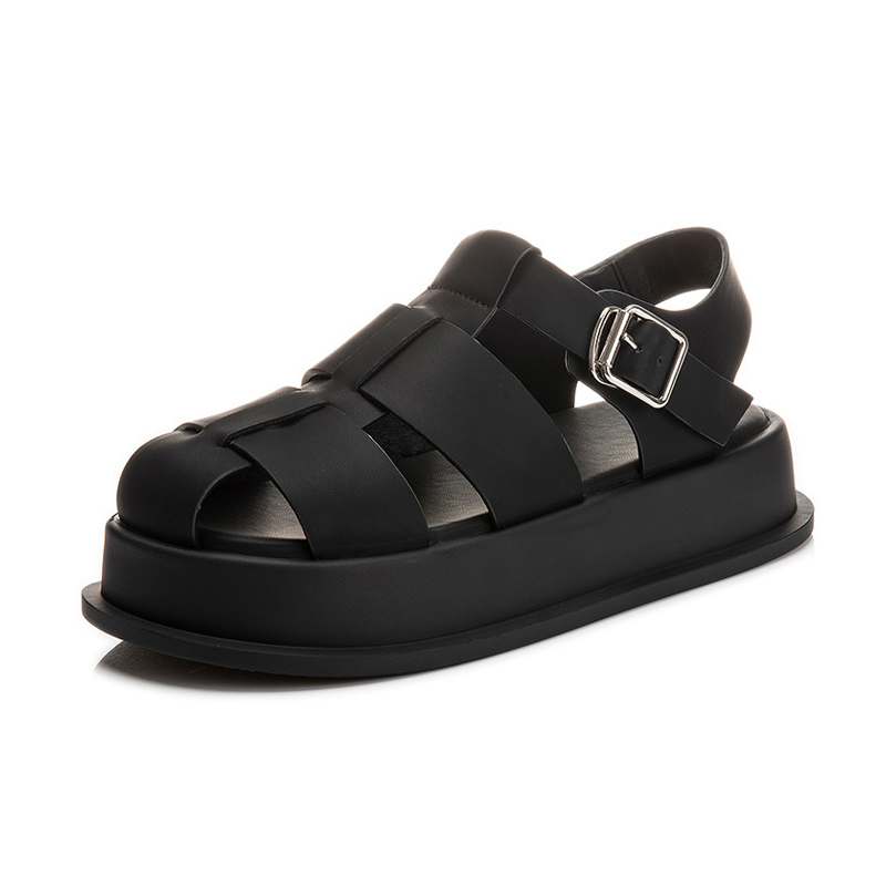 Римские сандалии 4 см женские SENJIALUO, Black