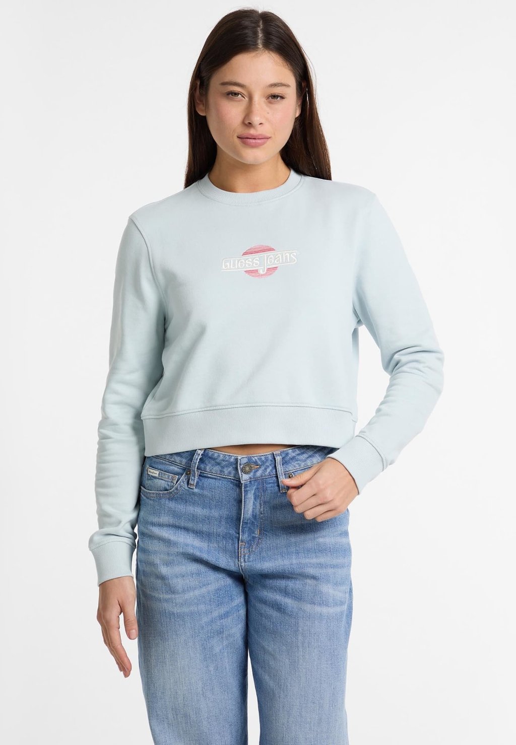 

Толстовка LOGO Guess Jeans, светло-голубой