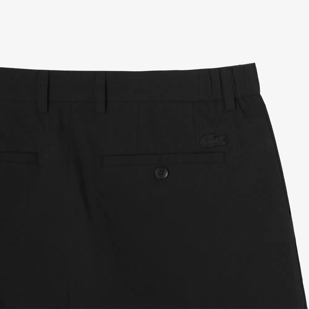 Мужские чёрные шорты-бермуды из кручёной пряжи от Lacoste — фото 3
