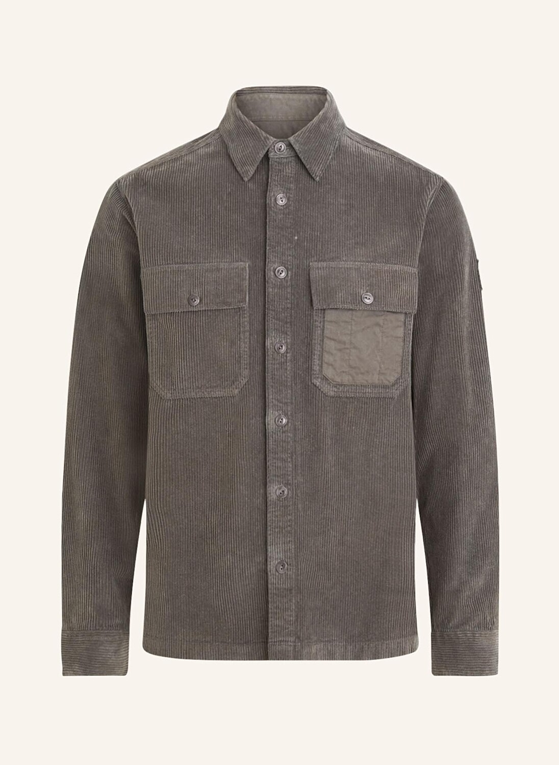 

Вельветовая куртка с откидной крышкой и комфортной посадкой Belstaff, серый