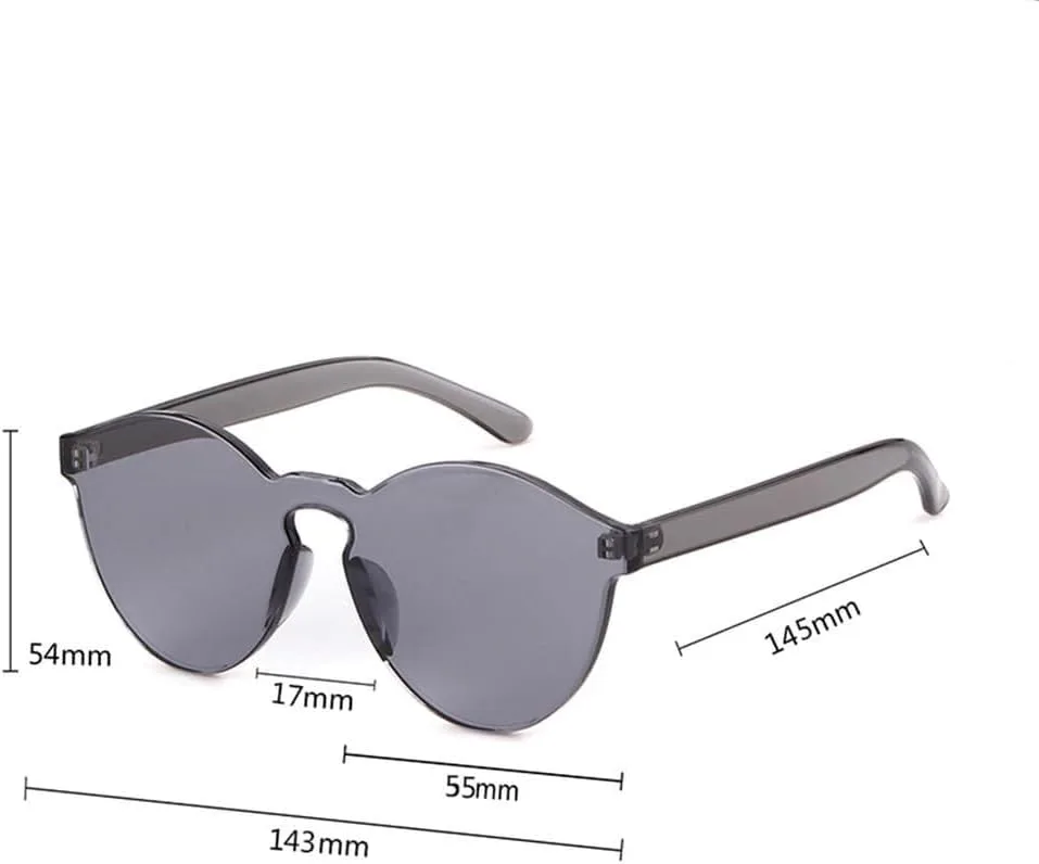 

Женские прозрачные солнцезащитные очки конфетных цветов, круглые, без оправы, для занятий спортом на открытом воздухе, бега и езды на велосипеде Generic, C9