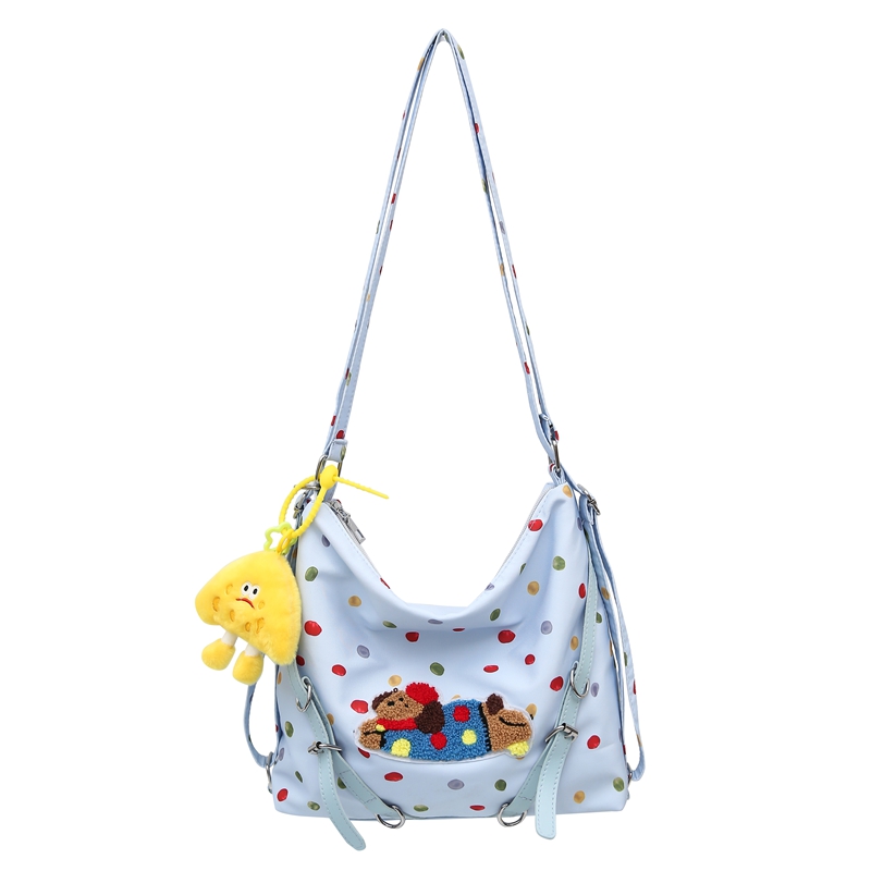 

DCLOUD Нейлоновая женская сумка через плечо желто-бело-синяя, Blue