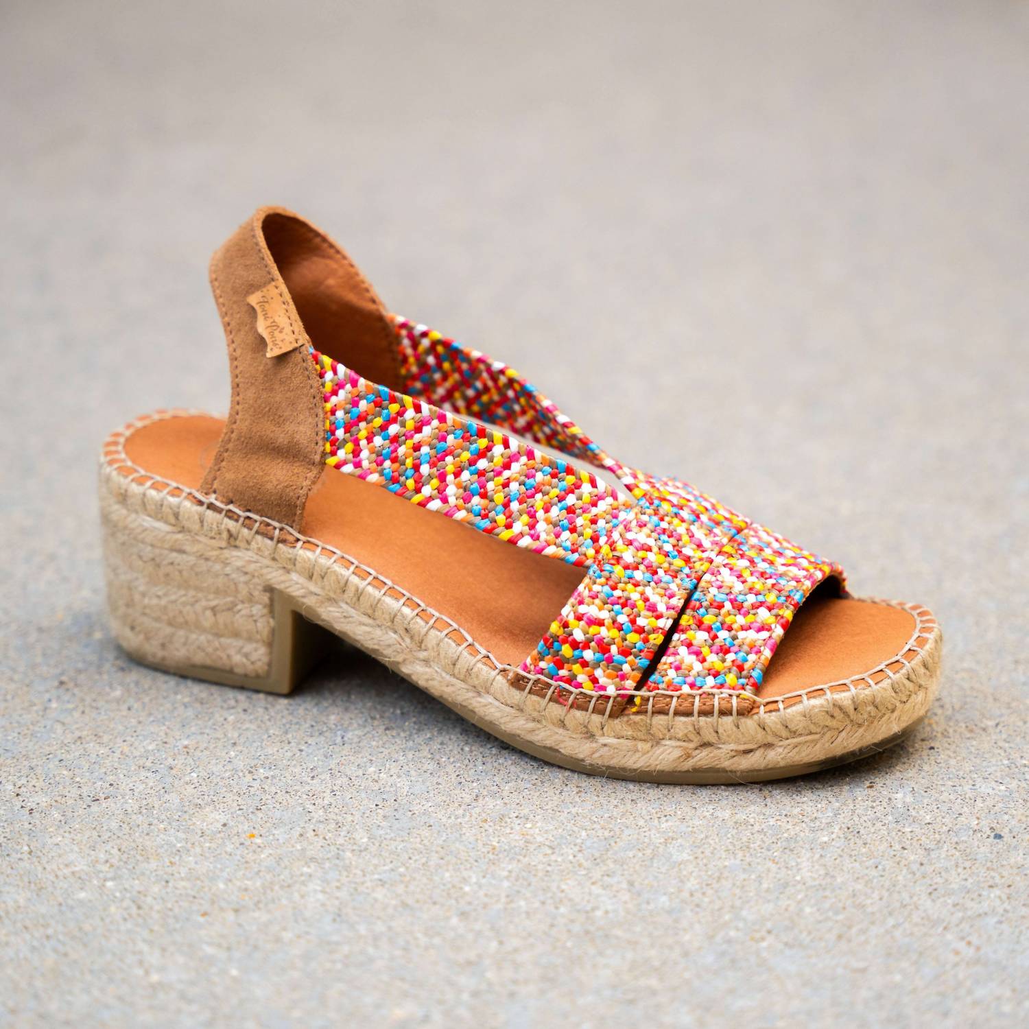 Женские сандалии Dalyn в разноцветном принте Toni Pons, Multi Color Print