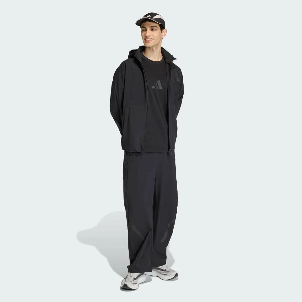 Брюки ZNE из тканого материала Adidas, black — фото 3