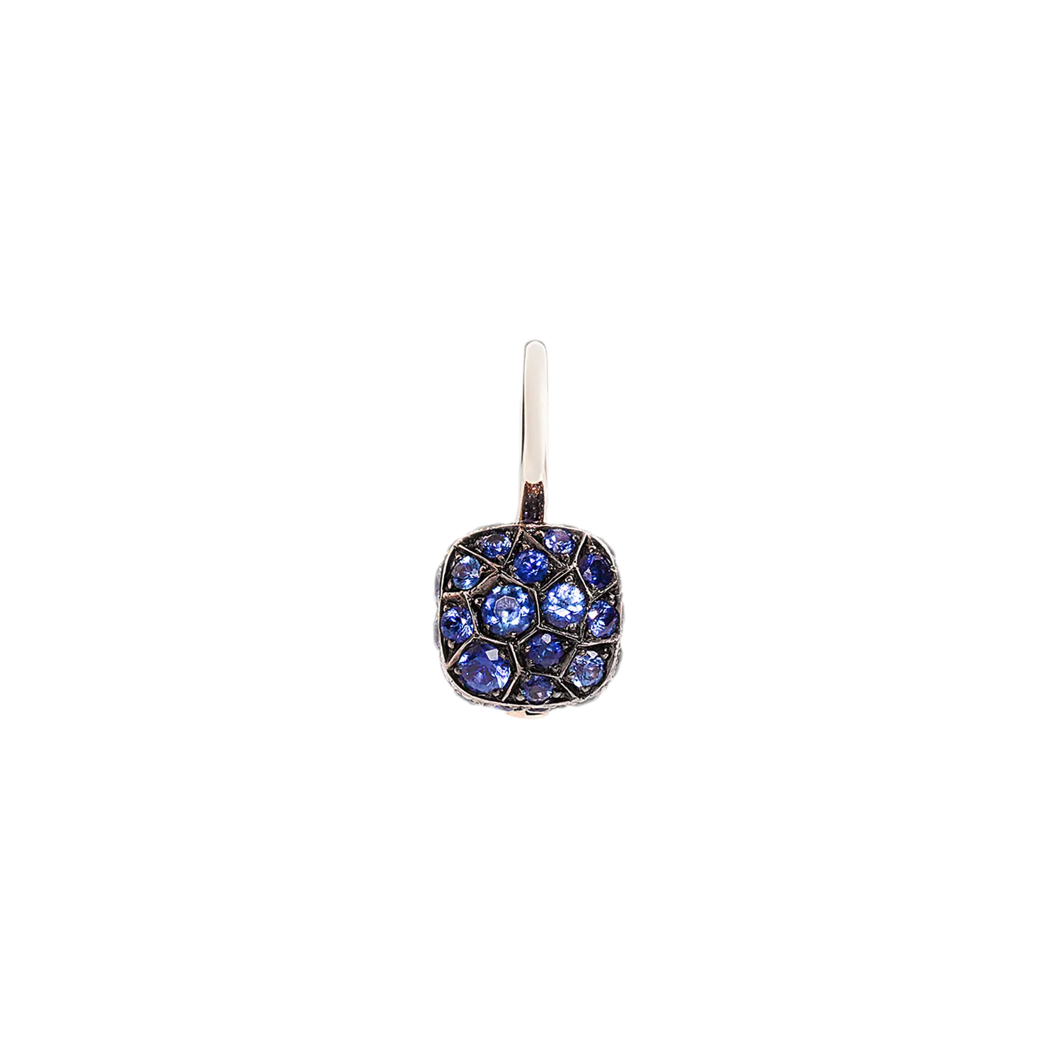 

Серьги Pomellato из белого золота с безелем из розового золота и сапфирами