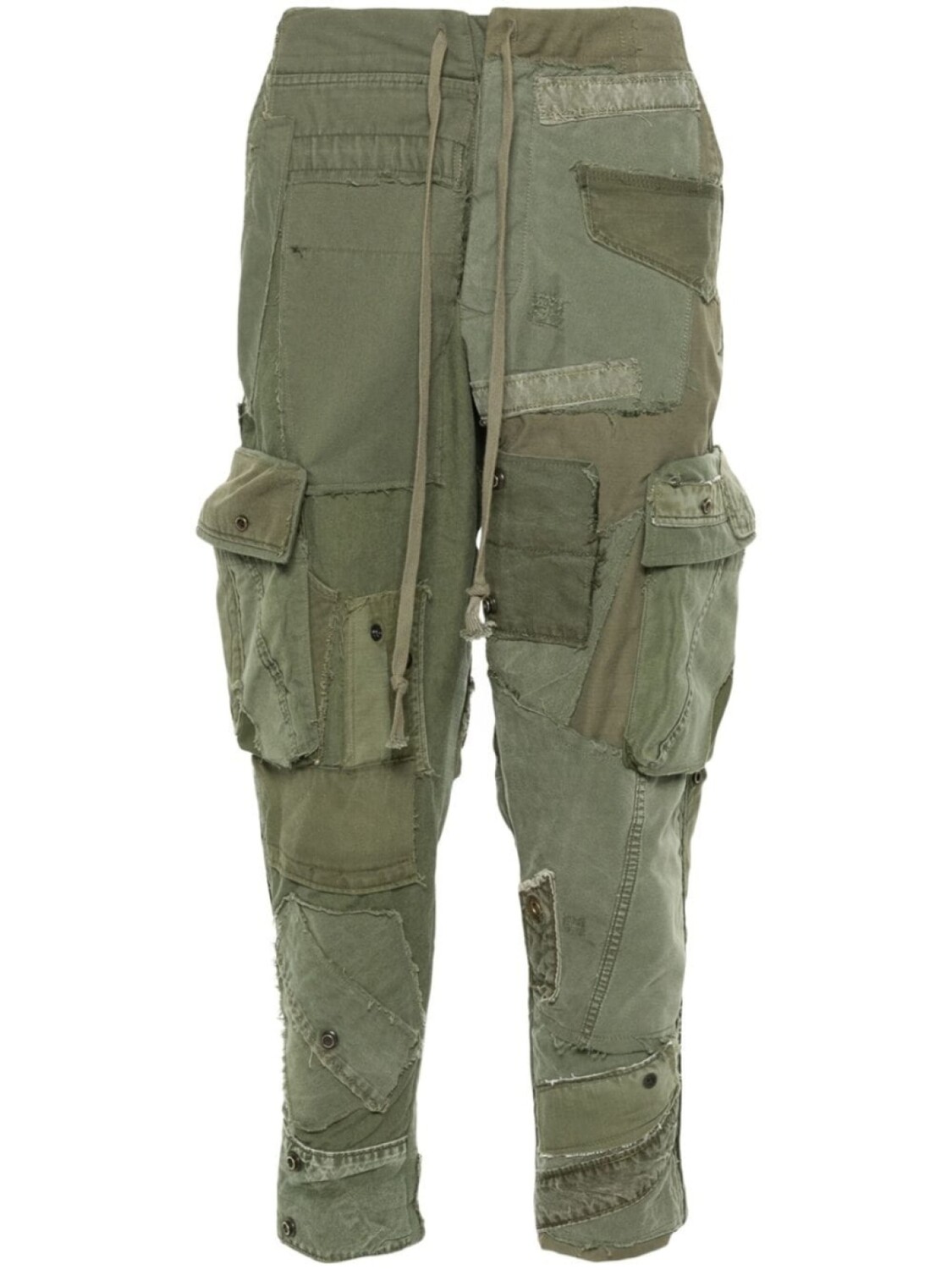 

Хлопковые брюки в стиле пэчворк Greg Lauren, зеленые