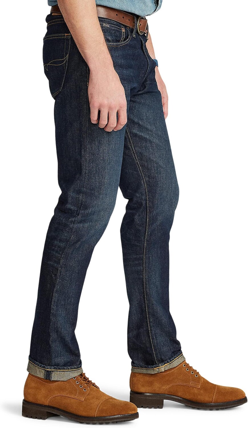 Джинсы Varick Slim Straight Jeans Polo Ralph Lauren, цвет Morris Dark — фото 3