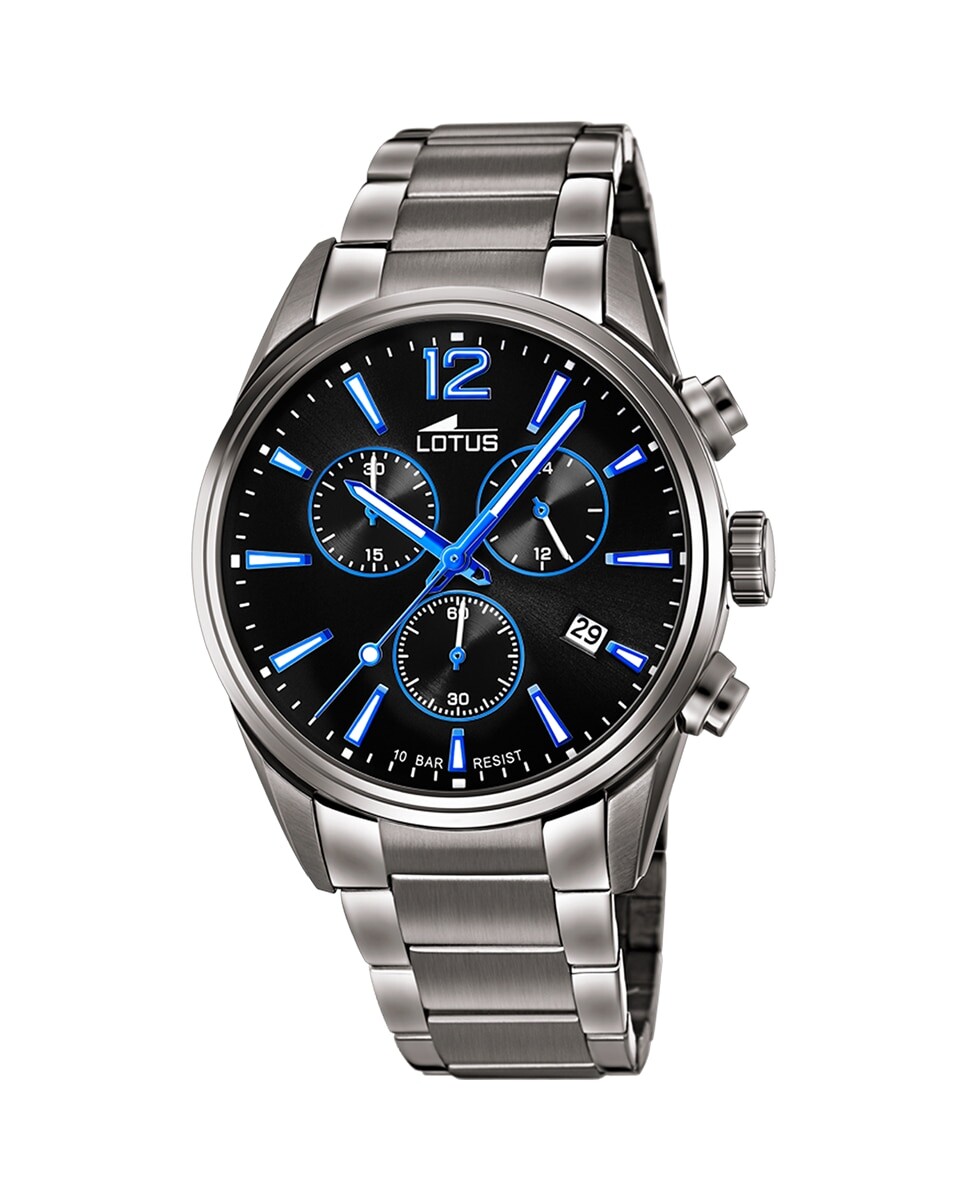 

Мужские часы 18682/6 Chrono из серой стали LOTUS, серый