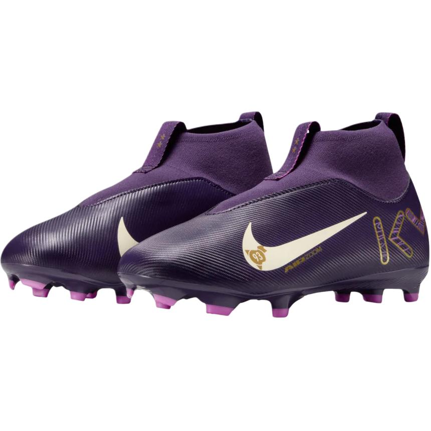 Mercurial Superfly 10 нескользящие устойчивые к истиранию низкие детские футбольные бутсы Nike, фиолетовый — фото 4