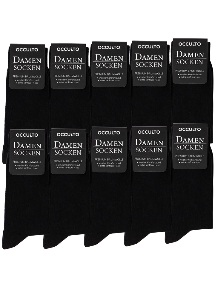 

Носки Occulto 10er Pack Schwarze Socken Hermine, черный