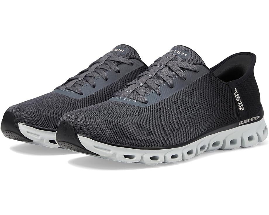 Кроссовки SKECHERS Glide Step Excite Hands Free Slip - INS, цвет Black Carcoal