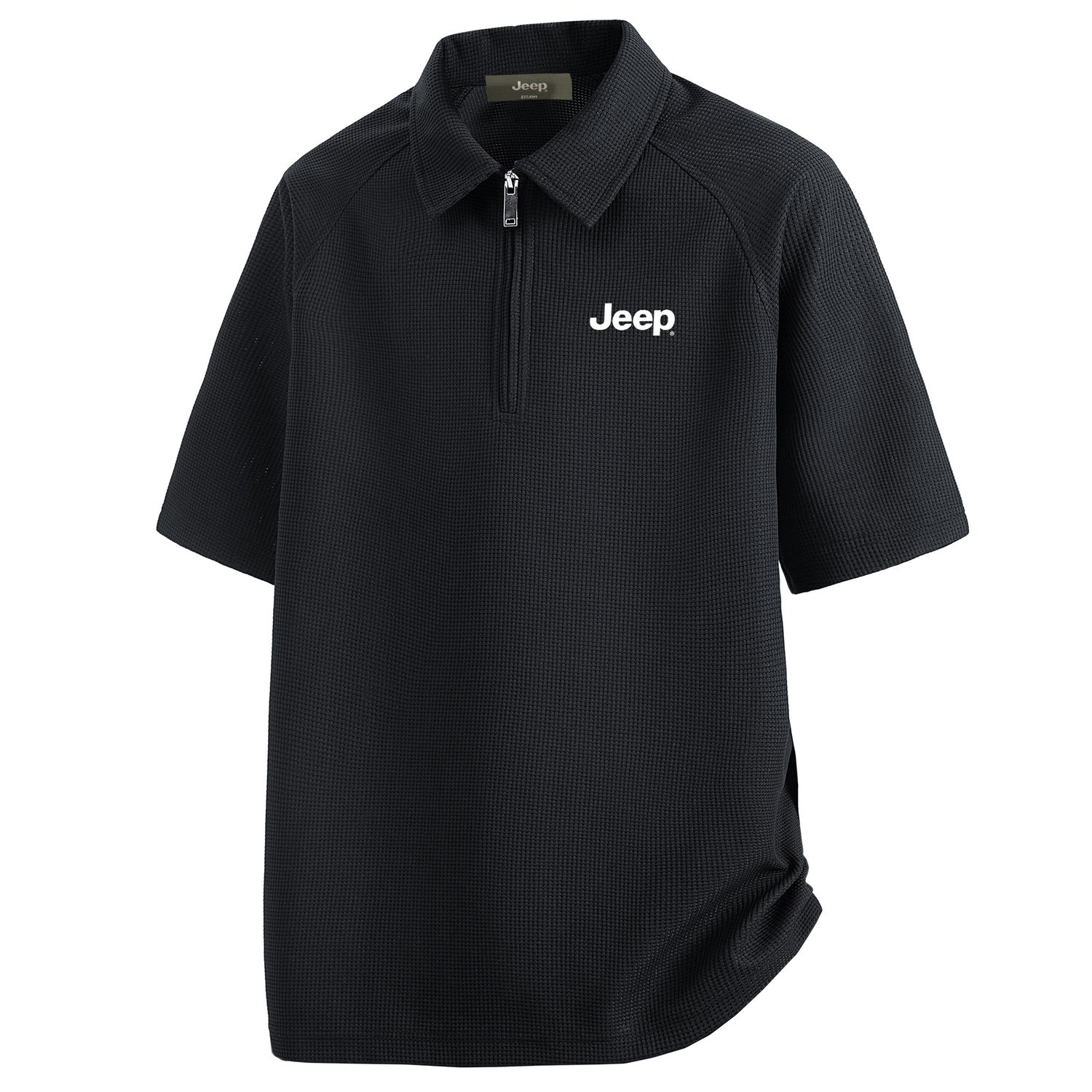 

Футболка-поло Unisex с воротником-поло, умеренно прямого кроя Jeep, черный