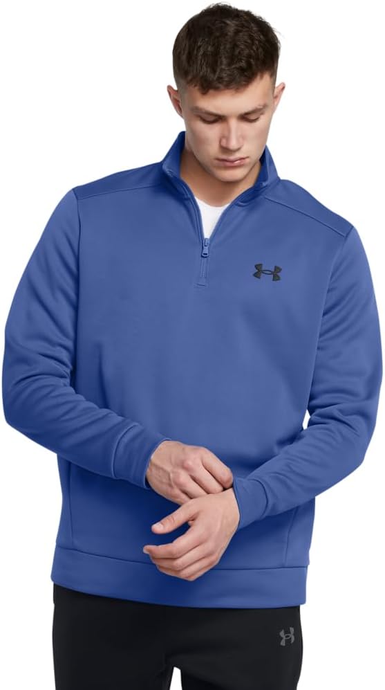 

Under Armour мужская флисовая толстовка Armourfleece 1/4 молния, (432) Tech Blue/Black