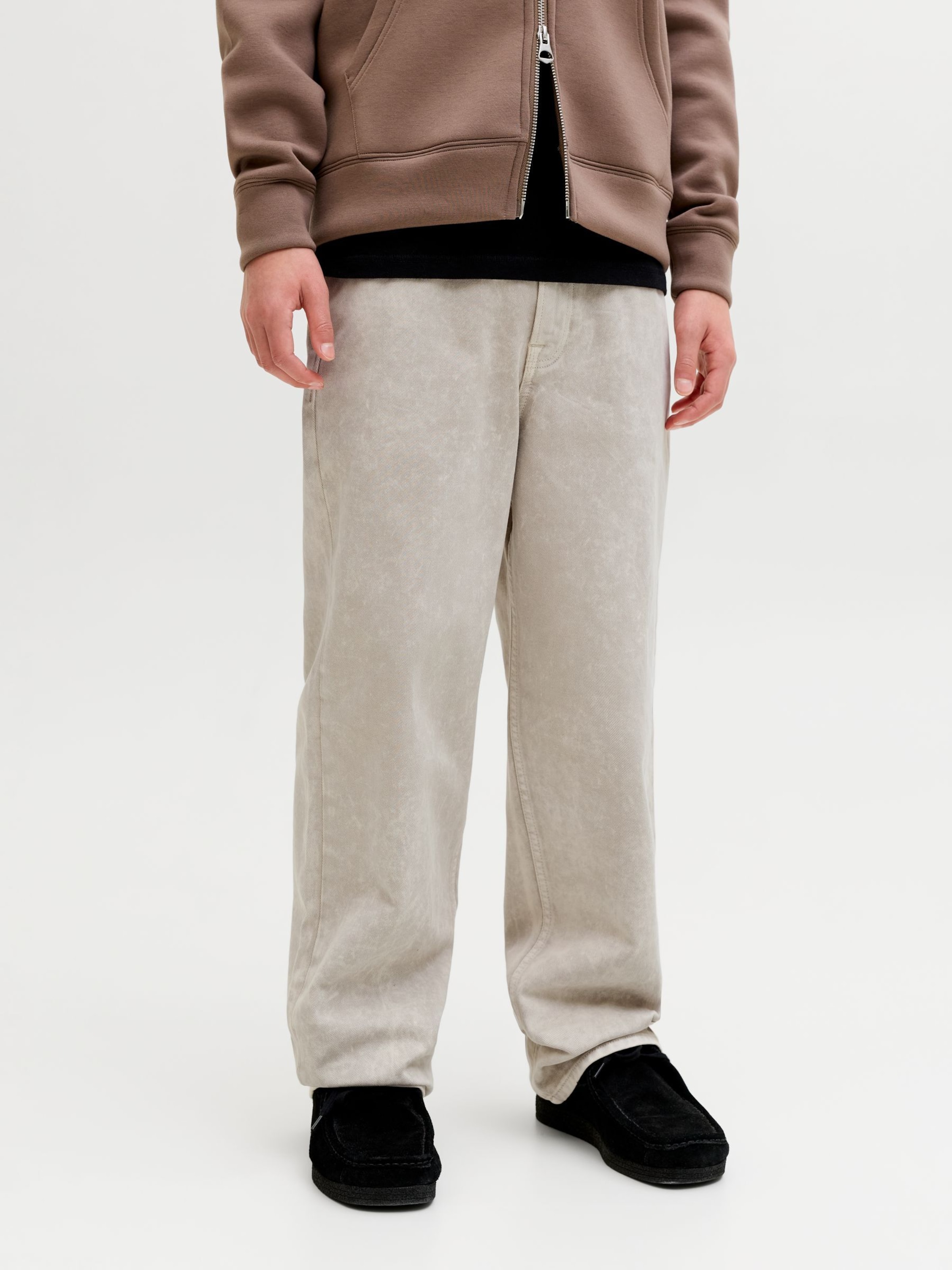 Jack & Jones Junior Джинсы свободного кроя в бежевом цвете — фото 3