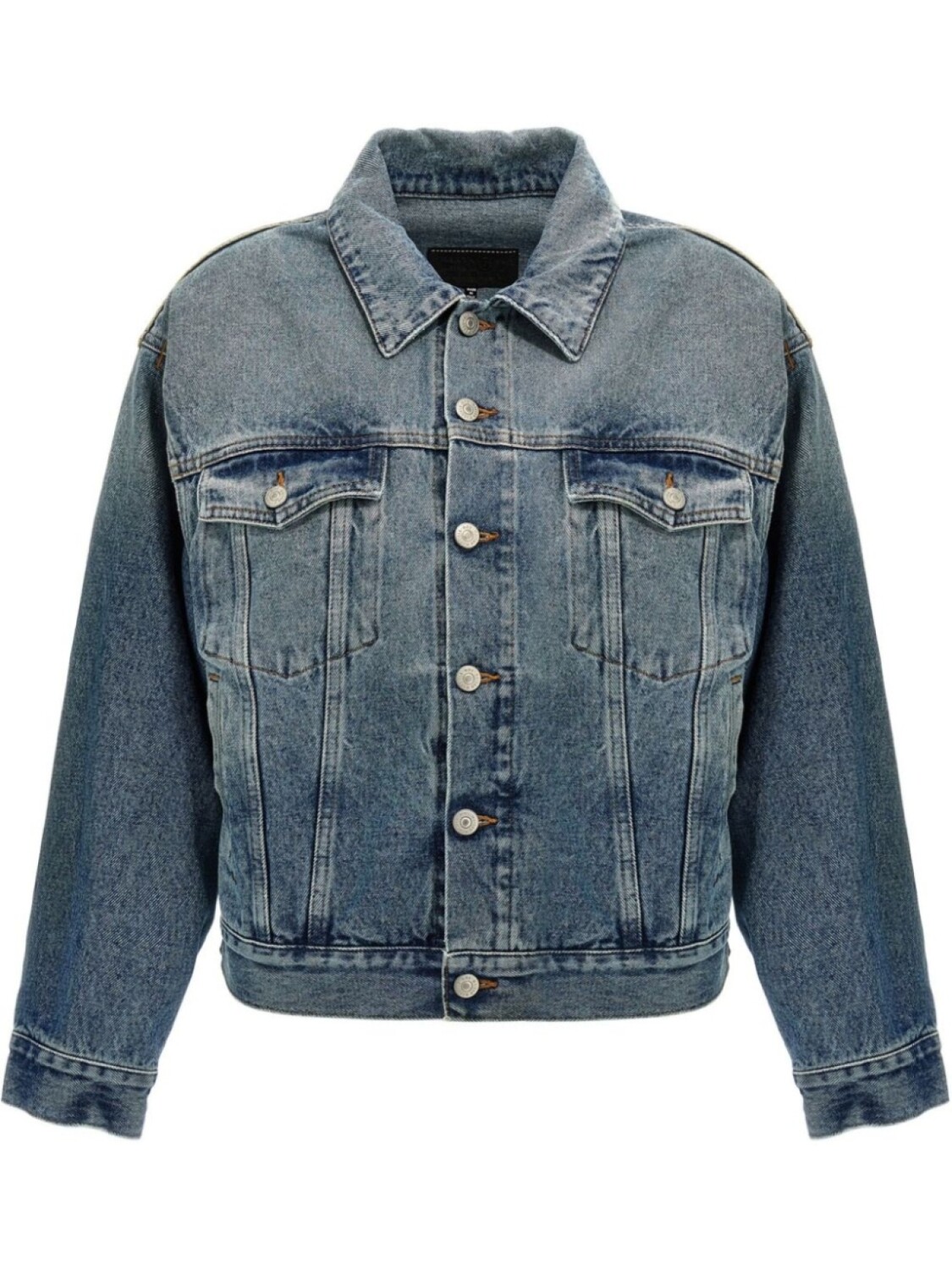 

MM6 Maison Margiela джинсовая куртка с вырезами, синий