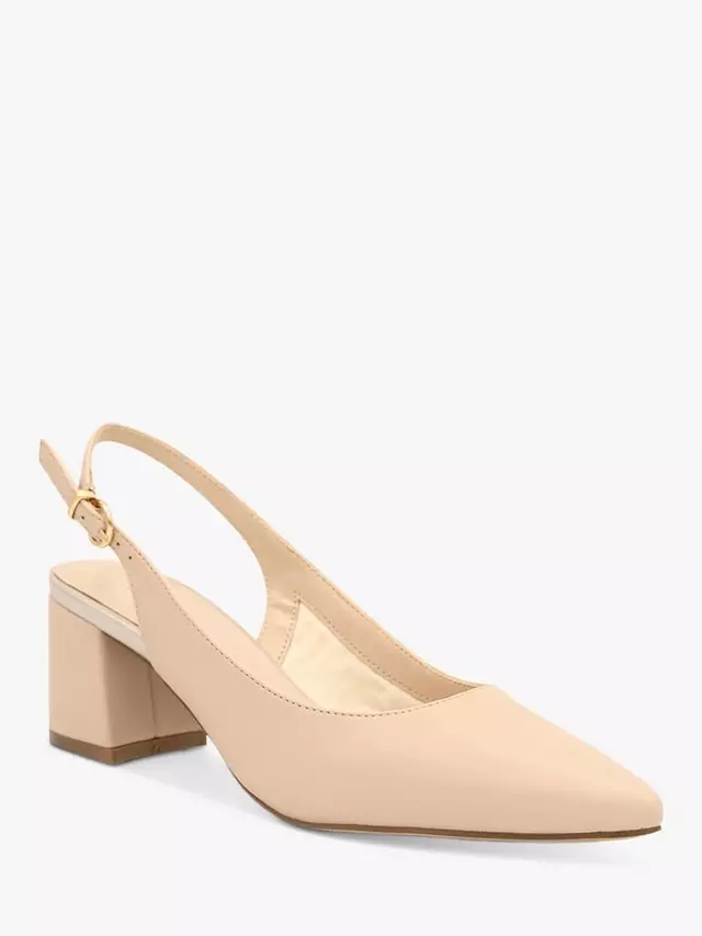 Туфли-лодочки Paradox London Isadora Mid Block Heel Sling Back, цвет nude — фото 3