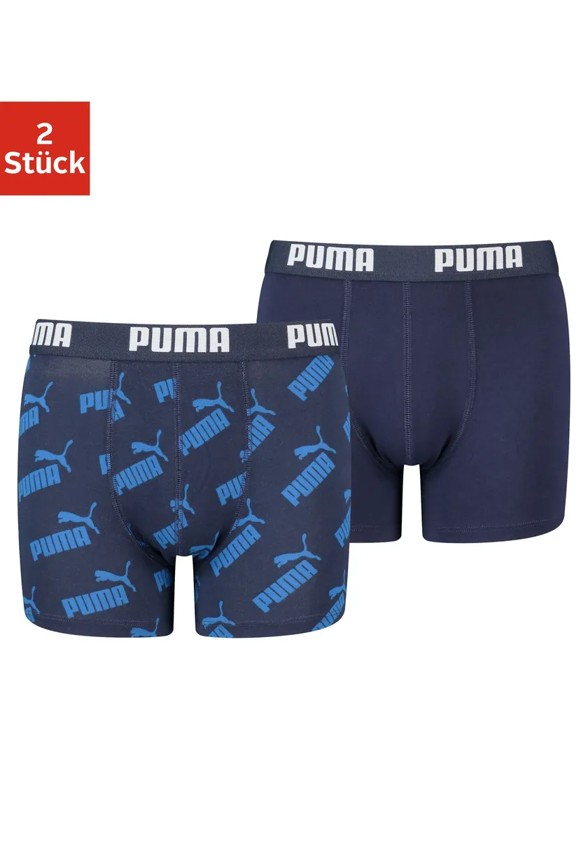 

Боксеры PUMA (2 шт.), с широким поясом с логотипом, синий