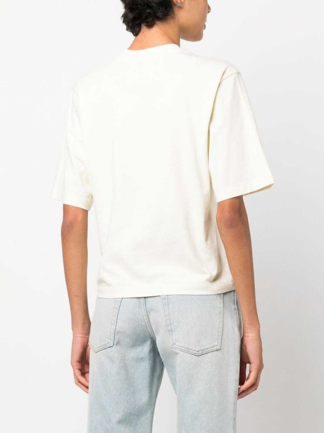 Футболка Off-White Logo Embossed Cotton, светло-бежевый — фото 4