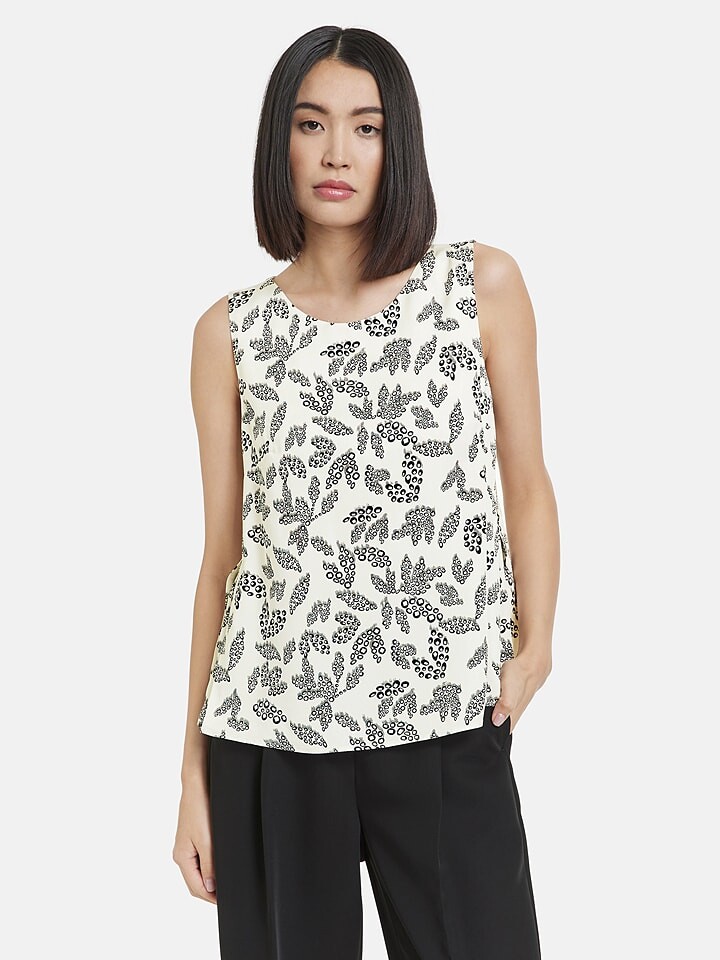 

Блуза TAIFUN ntop, цвет creme/schwarz