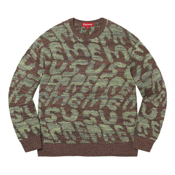 

Свитер stacked sweater 'brown green' Supreme, коричневый