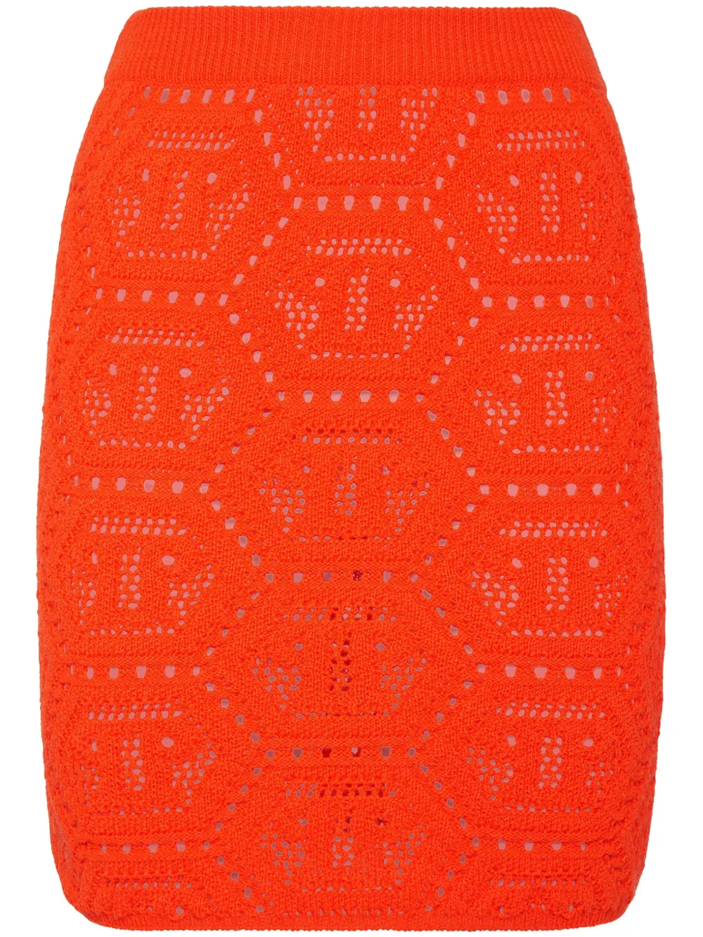 

Юбка мини Fluo Knit с монограммой Philipp Plein, оранжевый
