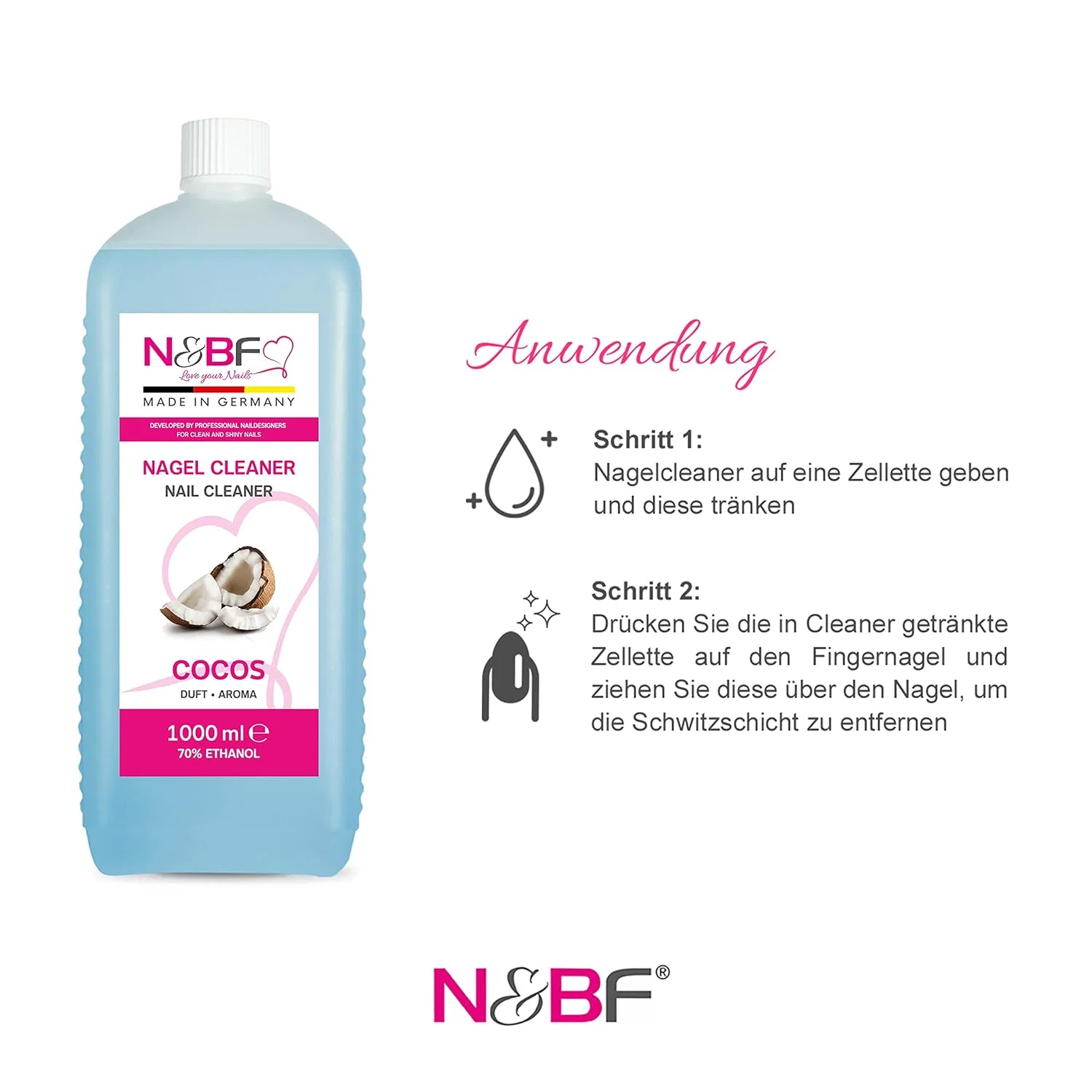 Набор N&BF All for One Nail Cleaner с ароматом кокоса 1000 мл N&Bf — фото 3