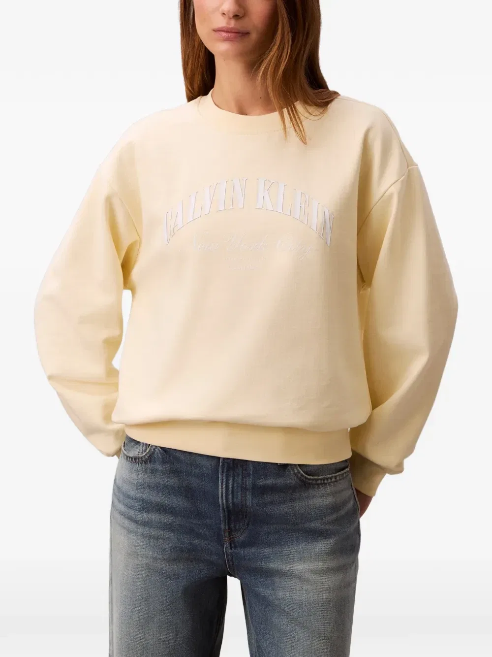 Свитшот с логотипом команды колледжа Calvin Klein, желтый — фото 3