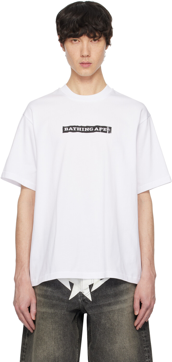 

Футболка свободного кроя с принтом и логотипом BAPE