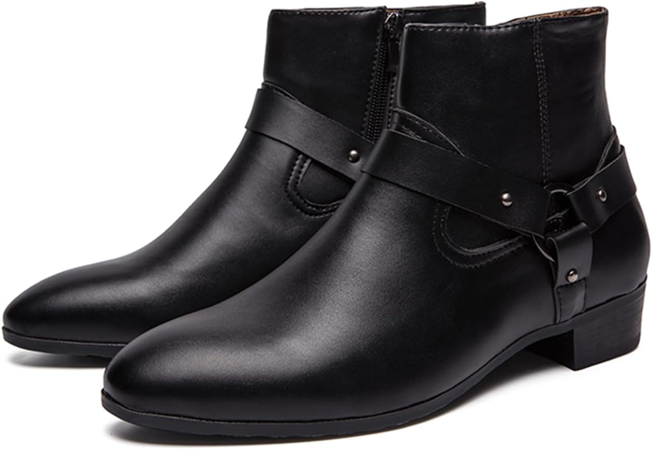 

Мужские ботинки ретро, повседневные, челси, военные, на щиколотку, для прогулок и мотоспорта Abborora, черный