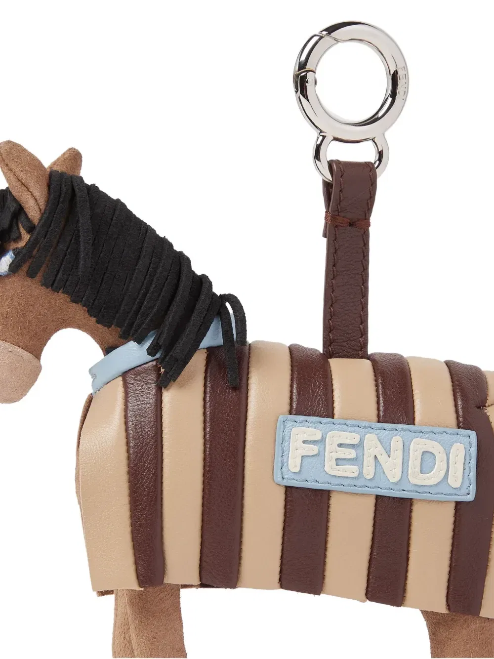 Брелок в виде лошади Fendi Kids, бежевый — фото 2