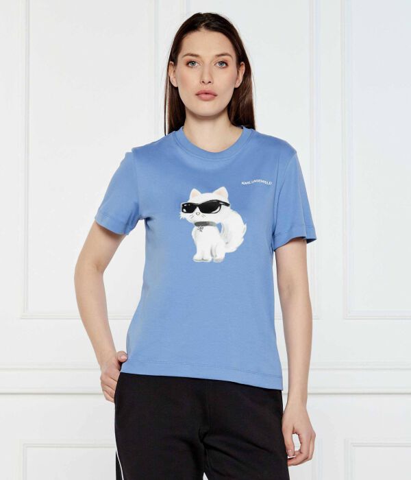 

Футболка с иконкой акварель Regular fit Karl Lagerfeld, синий