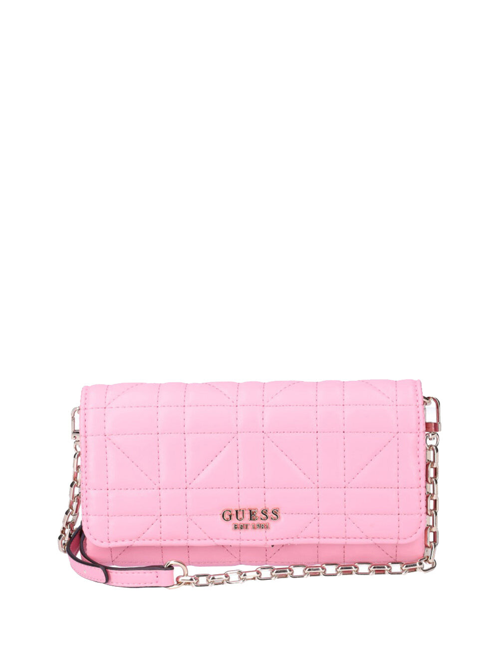 

Розовая женская сумка через плечо Guess