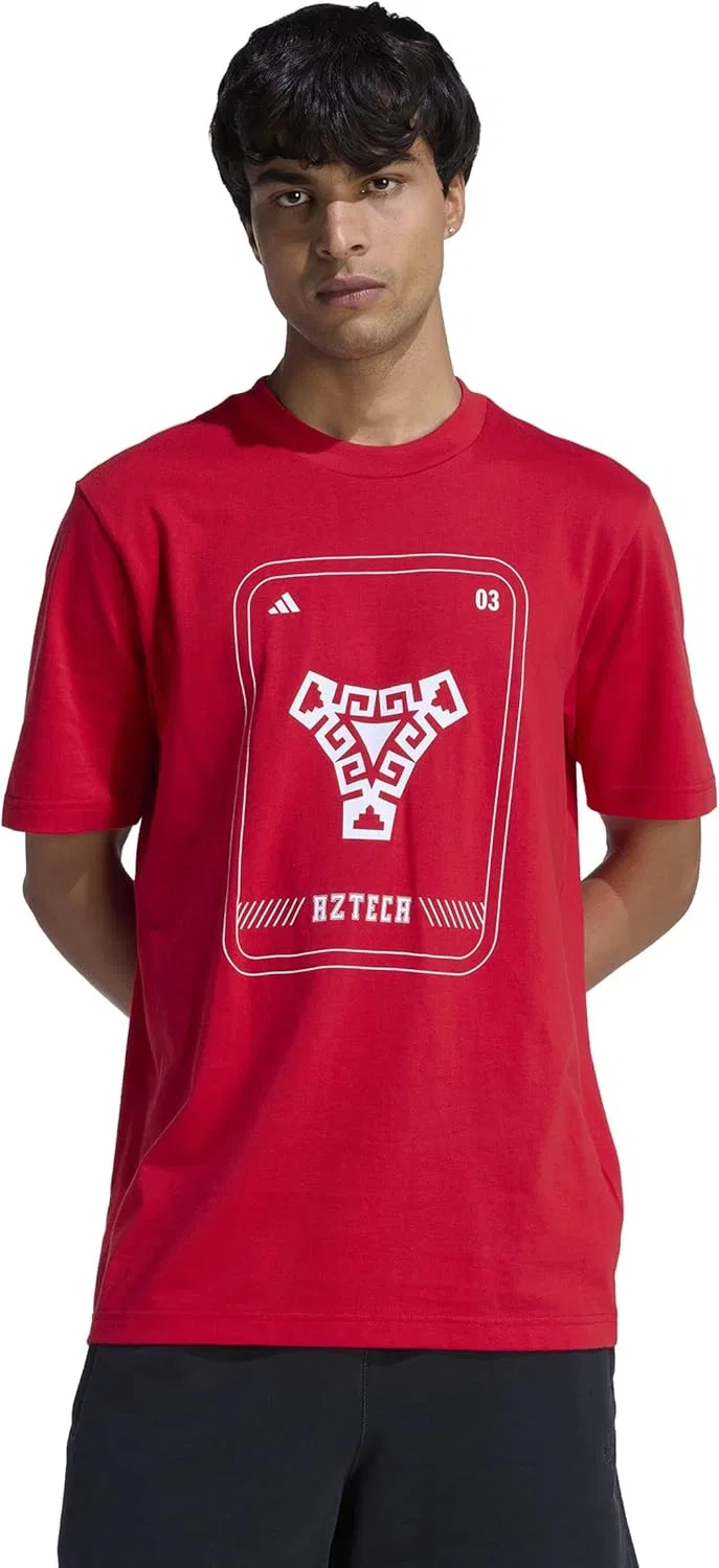Футболка с логотипом сборной Мексики adidas, цвет Better Scarlet/White