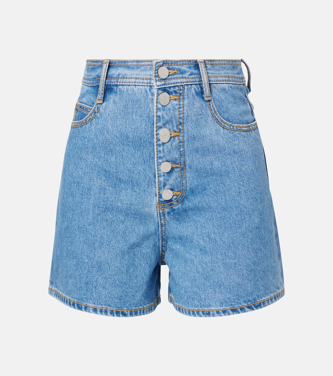 

Шорты джинсовые с высокой посадкой Stephi Alémais, Light Indigo