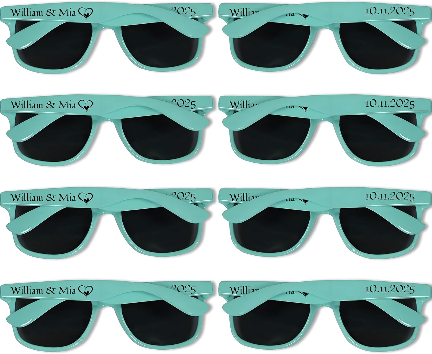 

Персонализированные солнцезащитные очки оптом для вечеринок, свадебные солнцезащитные очки на заказ (10-200 штук), подарок на день рождения, для отдыха у бассейна, для взрослых гостей DFDG, Light Tea