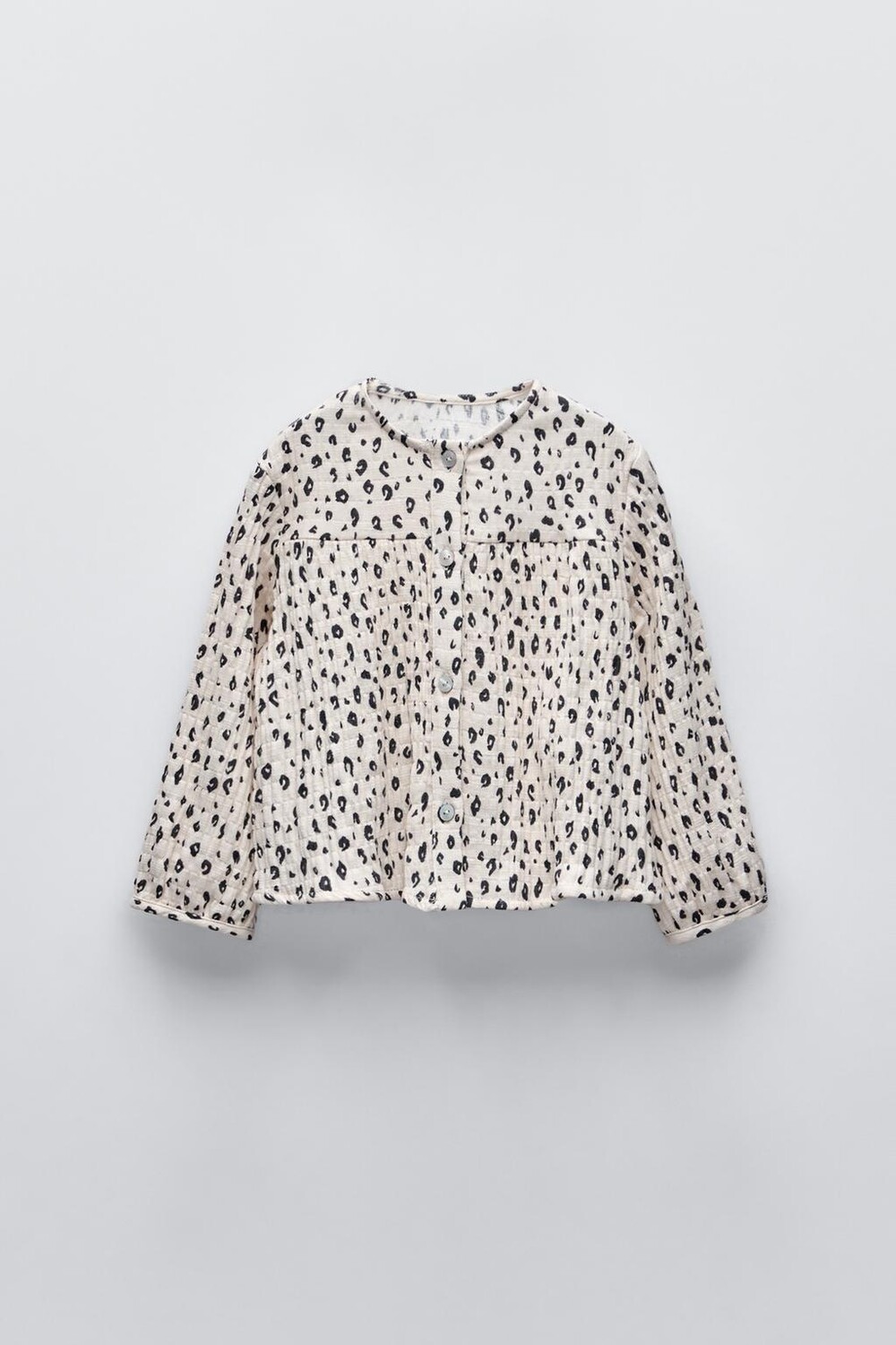 

Рубашка с животным принтом ZARA, экрю