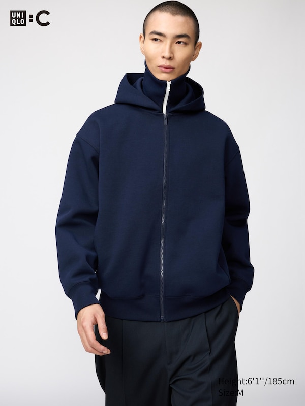 

Оверсайз толстовка на молнии Uniqlo, 69 navy, Синий, Оверсайз толстовка на молнии Uniqlo, 69 navy