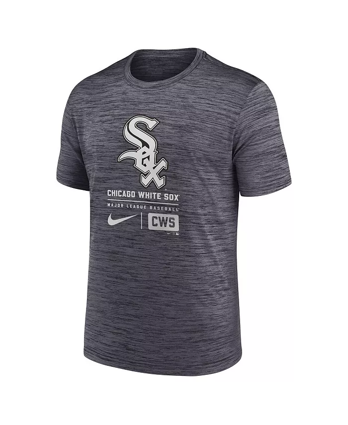 Мужская футболка Chicago White Sox с крупным логотипом, цвет древесный уголь Nike — фото 3